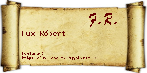 Fux Róbert névjegykártya